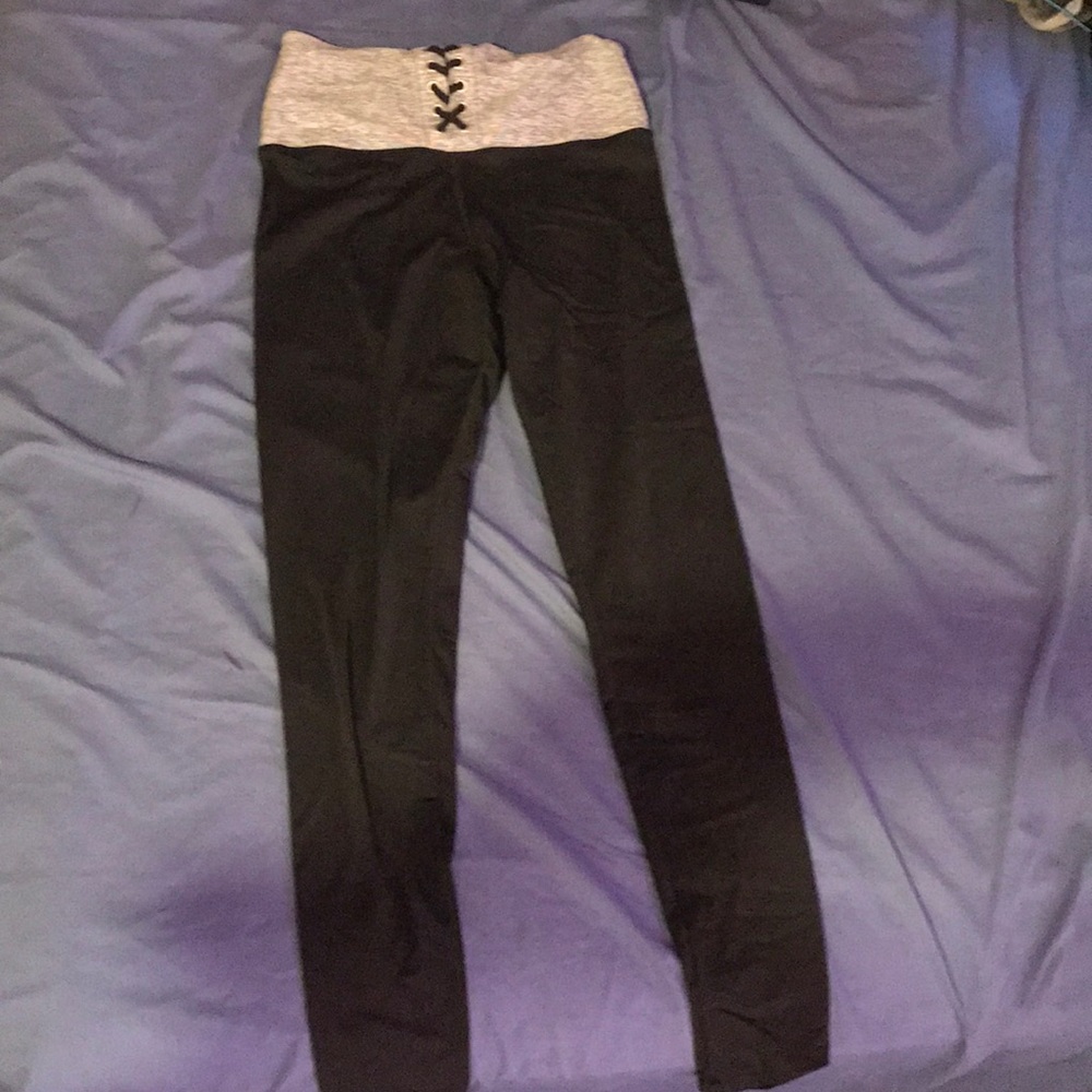 Pink high waisted leggings